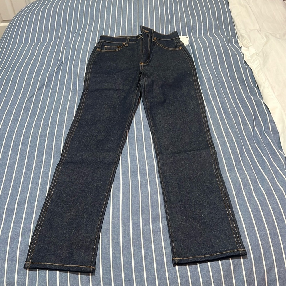 NWT Khaite Victoria Dark Blue Jeans Sz 26